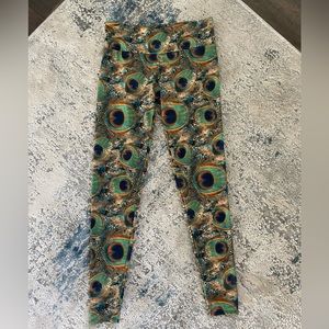Onzie Peacock Feather Leggings M/L